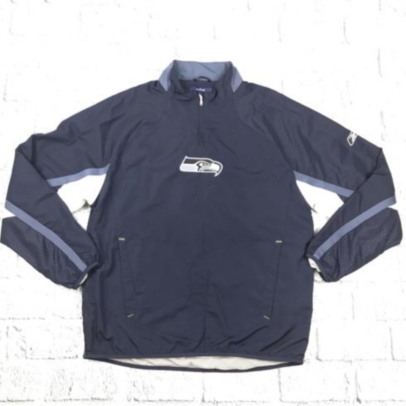 Reebok Jackets \u0026 Coats | Nfl Sideline Seattle Seahawks Zip Jacket | Poshmark